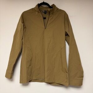 Under Armour Men's MD M Tan Quarter Zip Long Sleeve Pullover Shirt Top‎